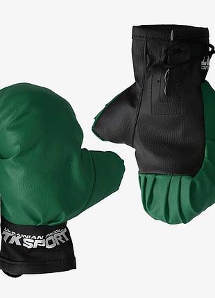 Боксерские перчатки tk sport б-96657 зеленого цвета, 6 унций для тренировок