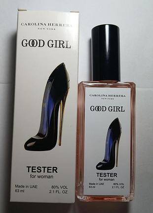Женская парфюмированная вода carolina herrera good girl 63 мл (тестер)