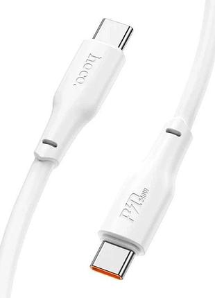 Кабель hoco x93 type-c to type-c 100w, 1m, tpe, tpe connectors, white