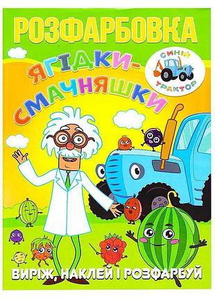 Раскраска "вкусные ягодки" с 12 наклейками для творчества