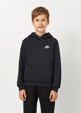 Теплое худи на флисе с капюшоном nike на 11-13 лет
