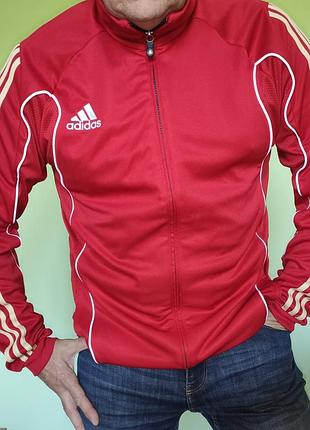 Спорт оригинал винтажная стильная красная олимпийка кофта мастерка.adidas.л-хл