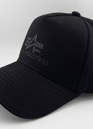 Кепка-тракер a i чорна, бавовна, ручна робота (розміри s, m, l/xl)