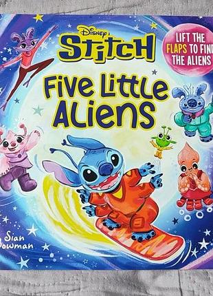 Disney stitch: five little aliens | інтерактивна англомовна книжка з віконцями