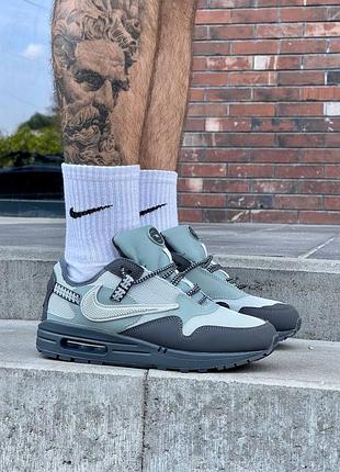 Мужские кроссовки nike travis scott x nike air max 1 «dusty sage’