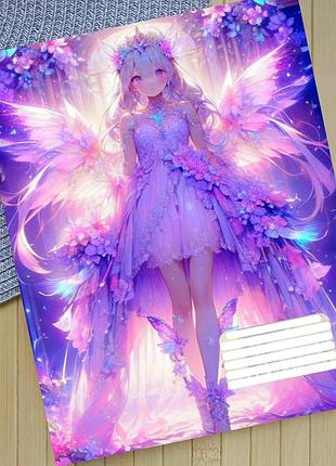 Тетрадь феи fairies на скобе 12 листов косая линия (36138)