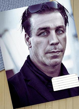Тетрадь rammstein рамштайн на скобе 12 листов косая линия (35703)