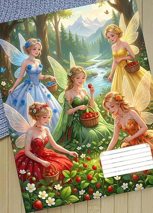 Тетрадь феи fairies на скобе 12 листов косая линия (36132)