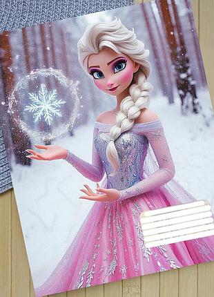 Тетрадь холодное сердце frozen на скобе 12 листов косая линия (35842)