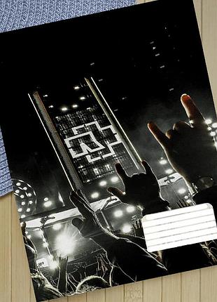 Тетрадь rammstein рамштайн на скобе 12 листов косая линия (35712)