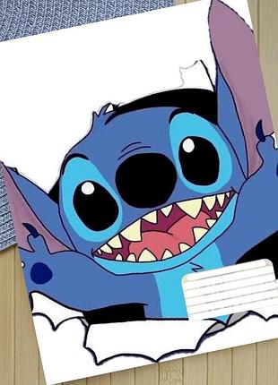 Тетрадь стич stitch на скобе 12 листов косая линия (36049)