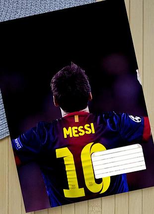 Тетрадь месси messi на скобе 12 листов косая линия (35899)