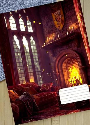 Тетрадь гарри поттер грифиндор harry potter gryffindor на скобе 12 листов косая линия (35538)