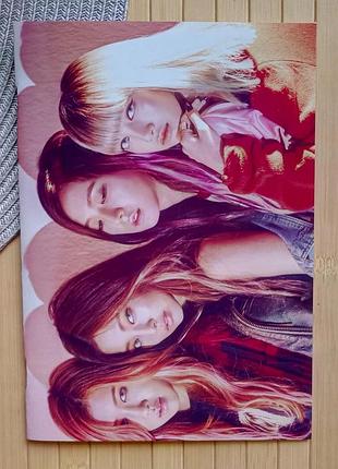 Тетрадь блэк пинк black pink на скобе 12 листов косая линия (35103)