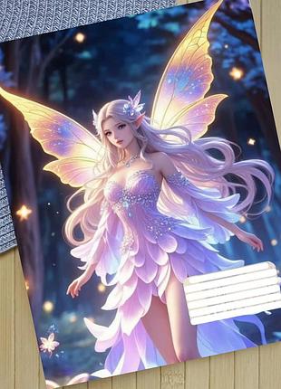 Тетрадь феи fairies на скобе 12 листов косая линия (36144)