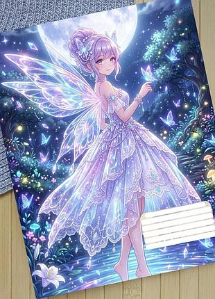 Тетрадь феи fairies на скобе 12 листов косая линия (36146)