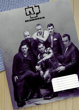 Тетрадь rammstein рамштайн на скобе 12 листов косая линия (35708)