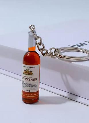 Стильный акриловый брелок бутылка вина