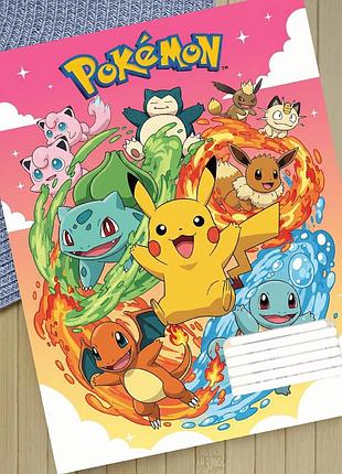 Тетрадь покемон pokémon на скобе 12 листов косая линия (35384)