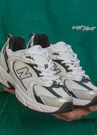 New balance 530 white black silver