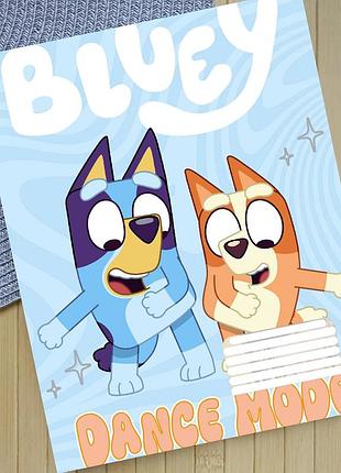 Тетрадь блуи bluey на скобе 12 листов косая линия (35152)