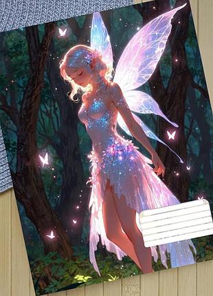 Тетрадь феи fairies на скобе 12 листов косая линия (36136)