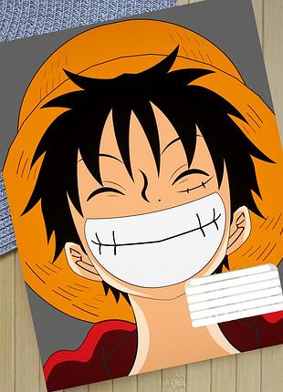 Тетрадь ван пис one piece на скобе 12 листов косая линия (35358)