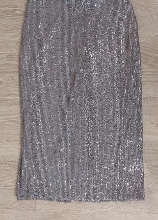 Меди юбка расшита пайетками,размер 36 primark