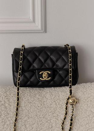 Сумка chanel classic flap mini bag черный