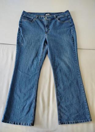 Джинси basic editions boot cut блакитні класичні xxl w40 великого розміру батал штани брюки