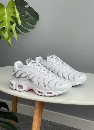 😍 жіночі кросівки nike air max tn plus white grey pink hf0107-100