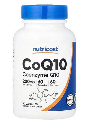 Nutricost, коензимq10, 200 мг, 60 капсул