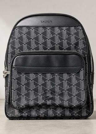 Рюкзак lacoste monogram черного цвета