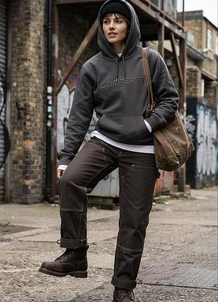 Худі carhartt графіт оверсайз на флісі