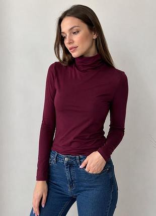 Marimekko 🇫🇮 гольф-водолазка veine 95% модал xs/s бордовый