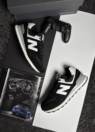 Чоловічі кросівки new balance 574 m black white