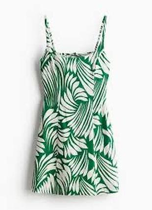 Стильна яскрава сукня-сарафан h&m l/xl💚🌺