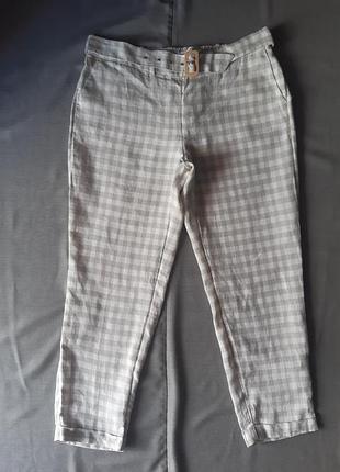 Боюки 100% лен в клетку mango casual 100107