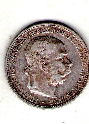 Австрия 1 крона 1893 год серебро 0.835, 5g, ø 23mm no3160