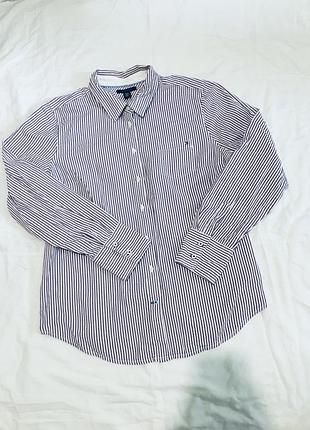Рубашка tommy hilfiger оригинальная в полоску