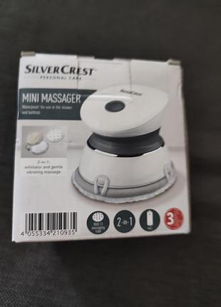 Водонепроницаемый мини-массажер silvercrest 2-в-1 для массажа и пилинга