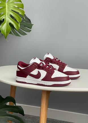 😍 жіночі кросівки nike dunk low team red bordeaux