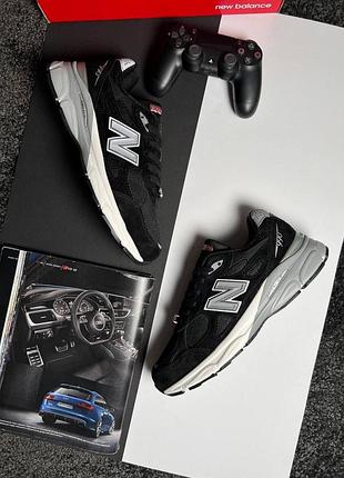 Чоловічі кросівки new balance 990v3 black grey white