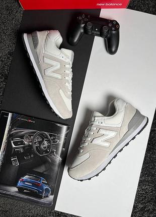 Чоловічі кросівки new balance 574 light grey white
