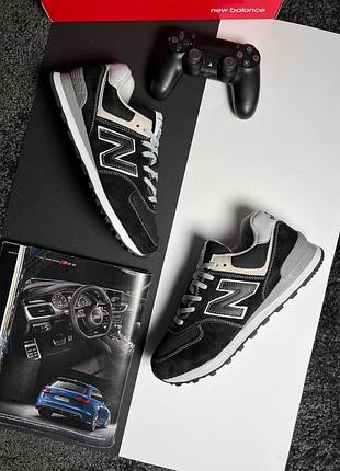 Чоловічі кросівки new balance 574 black grey