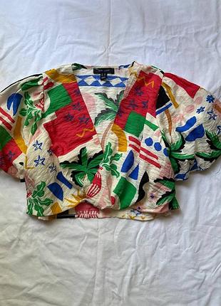 Топ укороченный new look из вискозы l-xl
