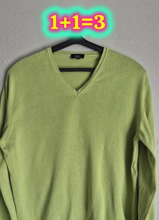 ​👕 мужской джемпер (пуловер) салатового цвета