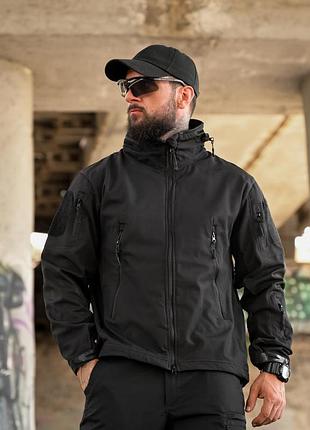 Тактична куртка softshell element black
