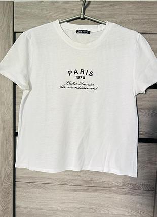 Белая футболка от бренда zara 🌺