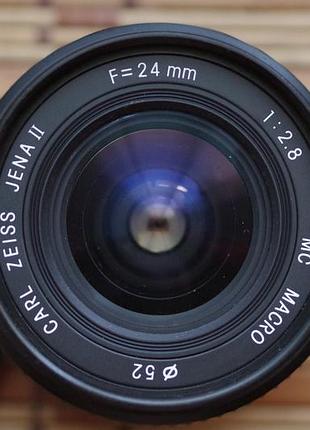 Объектив carl zeiss jena ii 24mm 2.8 mc macro для praktica pb с крышками